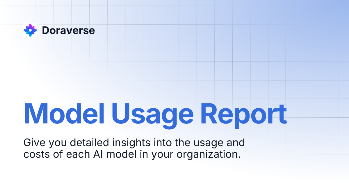Model Usage Report | Doraverse